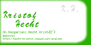 kristof hecht business card
